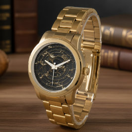 Reloj De Pulsera Abstract Obsidian Watch Dial