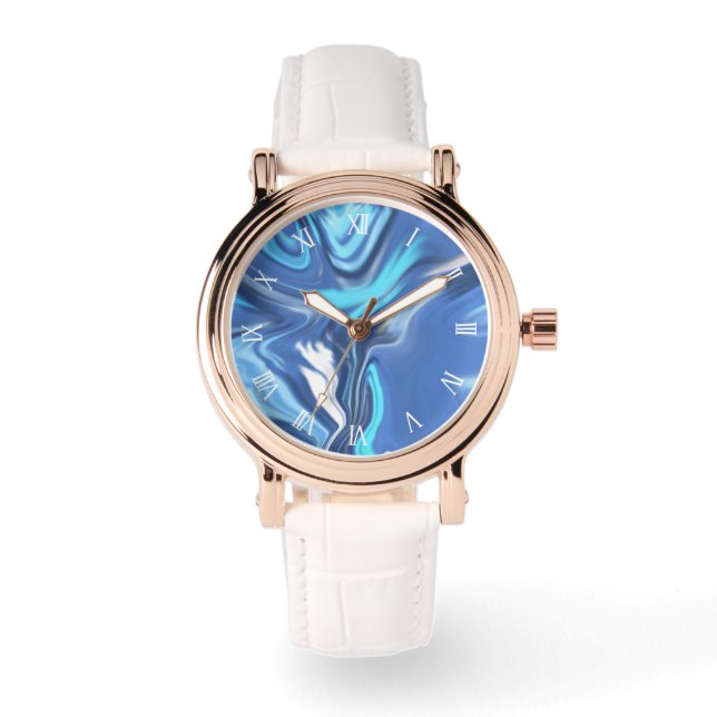 Reloj De Pulsera Abstract Symphony in Blue 2 (Anverso)