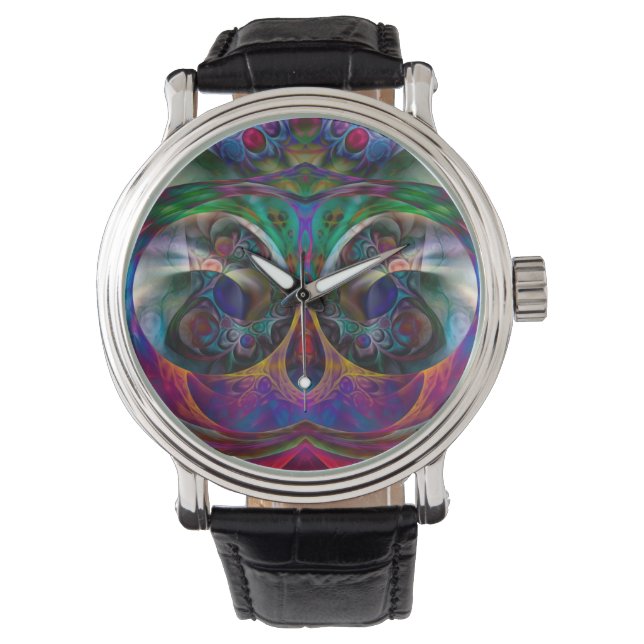 Reloj De Pulsera Abstracto Apofisis Lechuza I (Anverso)