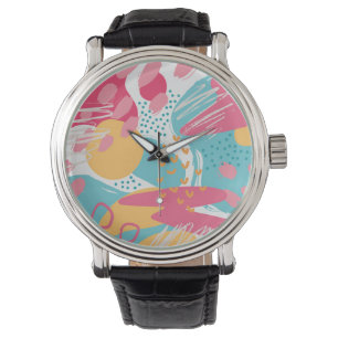 Reloj De Pulsera Abstracto Colorido