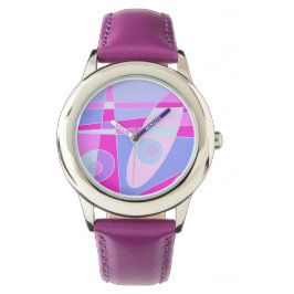 Reloj De Pulsera Abstracto Surfing Hot Pink Purple