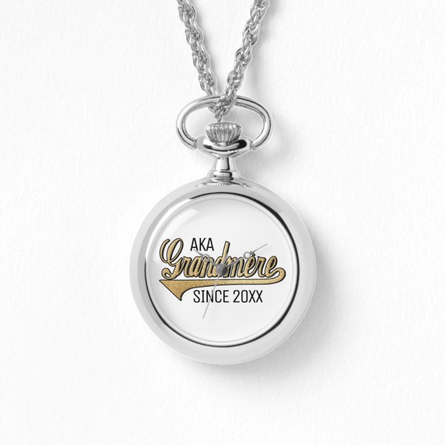 Reloj De Pulsera Abuelita/abuela de Watch Silver Wraparound (Anverso)