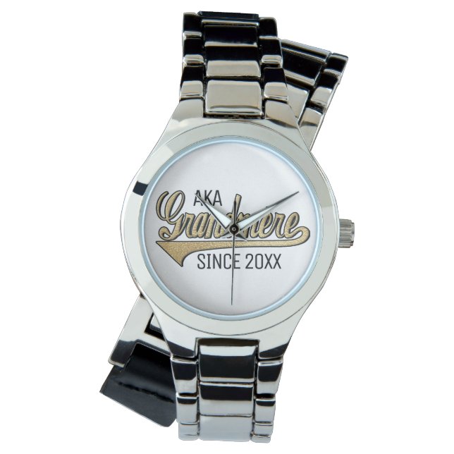 Reloj De Pulsera Abuelita/abuela de Watch Silver Wraparound (Anverso)