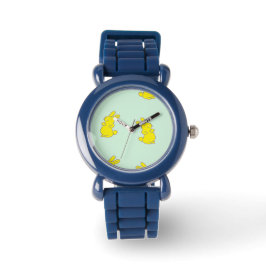 Reloj De Pulsera Abundantes amarillos felices en verde azulado