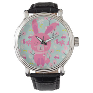 Reloj De Pulsera Abundantes y flores rosas