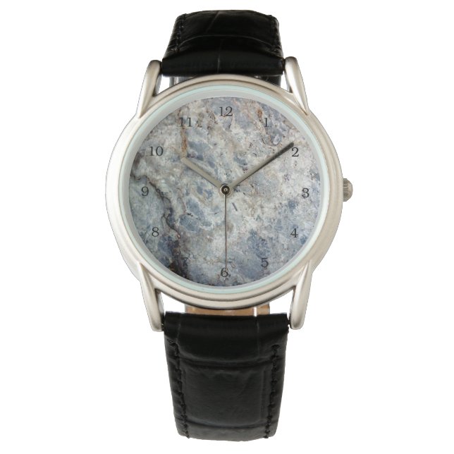Reloj De Pulsera Acabado de piedra azul de mármol blanco (Anverso)