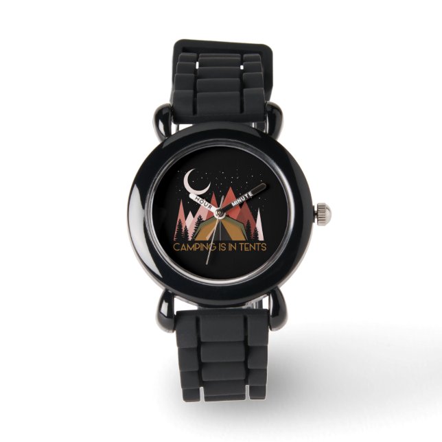 Reloj De Pulsera Acampar Está En Carpas Divertido Acampar (Anverso)