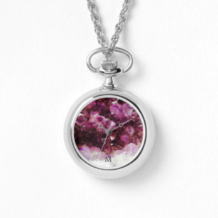 Reloj De Pulsera Aceite violeta de moda moderna monogramado