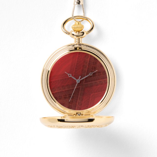 Reloj De Pulsera Aceptación | Patrón de Boho Ecléctico Rojo (Anverso)
