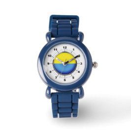 Reloj De Pulsera Acero ajustable de la bandera ucraniana del niño n