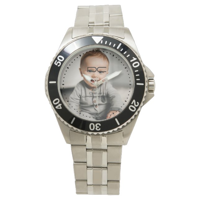 Reloj De Pulsera Acero inoxidable fotográfico ligero personalizado (Anverso)