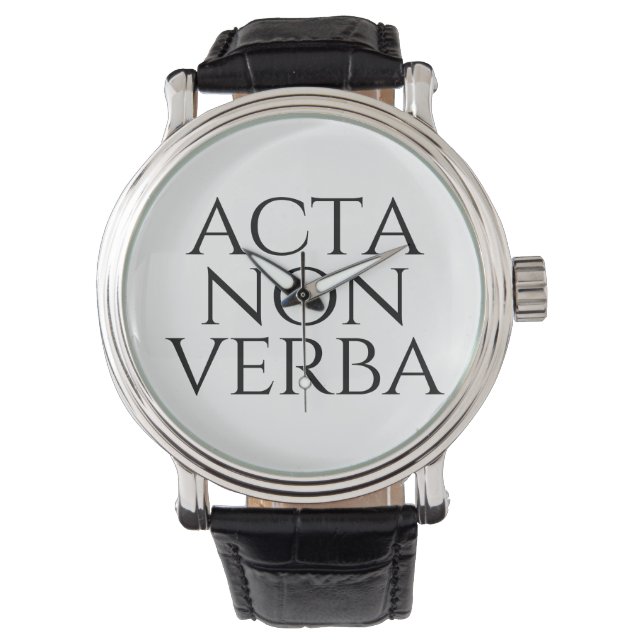 Reloj De Pulsera Acta Non Verba (Anverso)