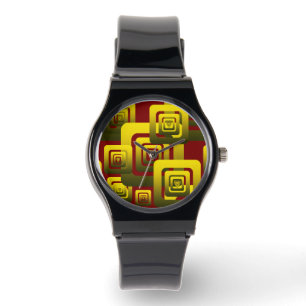 Reloj De Pulsera Activate My Heart Pattern Golden