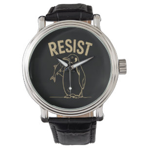 Reloj De Pulsera Activismo de Pingüinos de Resistencia Protesta Vin