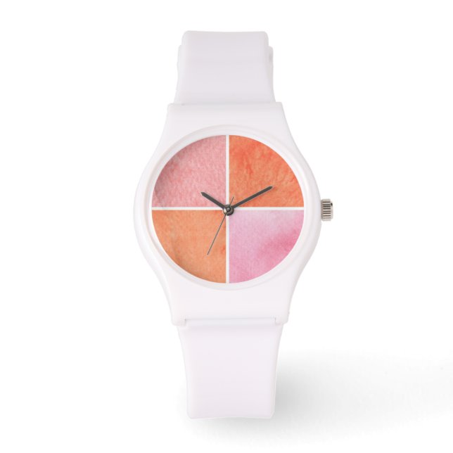 Reloj De Pulsera acuarela colorida (Anverso)