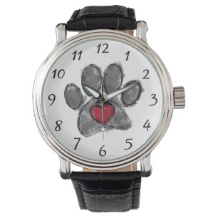 Reloj De Pulsera Acuarela de dibujo de perro largo