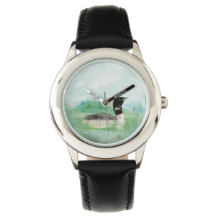 Reloj De Pulsera Acuarela Frecuente Lojo Ave Naturaleza Arte