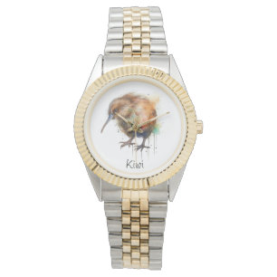 Reloj De Pulsera Acuarela Kiwi de Nueva Zelanda