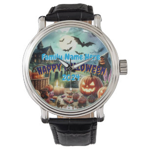 Reloj De Pulsera Acuarela nocturna de Eerie Halloween