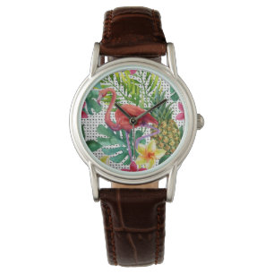 Reloj De Pulsera Acuarela tropical