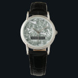 Reloj De Pulsera Acuarela Tropical Oasis Moderno Patrón de hojas<br><div class="desc">Presentamos nuestra colección de patrones de acuarela tropical de Oasis moderno, ahora disponible en Zazzle! Sumérjase en la vibrante belleza de la naturaleza con estos impresionantes productos con un toque contemporáneo en el follaje tropical.Elija entre una amplia gama de productos para satisfacer sus necesidades y estilo personal. Ya sea que...</div>