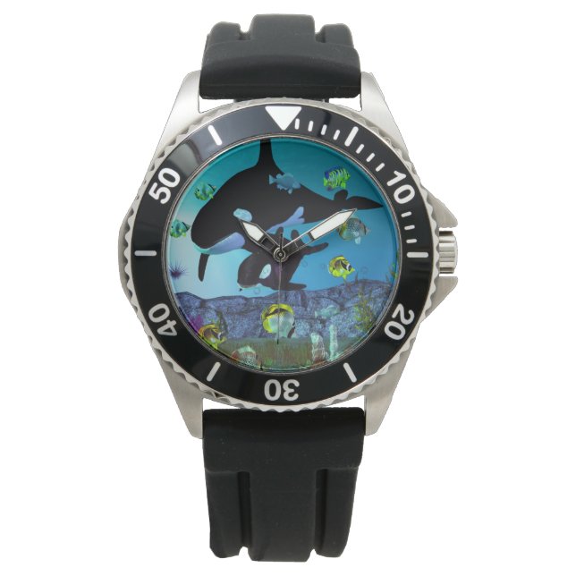Reloj De Pulsera Acuario de exploración 3D ORCA (Anverso)