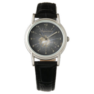 Reloj De Pulsera Acuario de oro brillante
