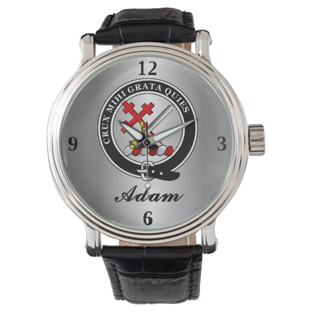 Reloj De Pulsera Adam Clan Badge Personalizado (Anverso)