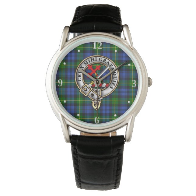 Reloj De Pulsera Adam Clan Badge y Tartan (Anverso)