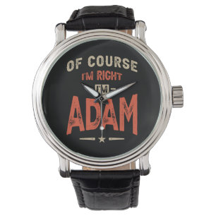 Reloj De Pulsera Adam Name Funny Personalized Birthday Adam
