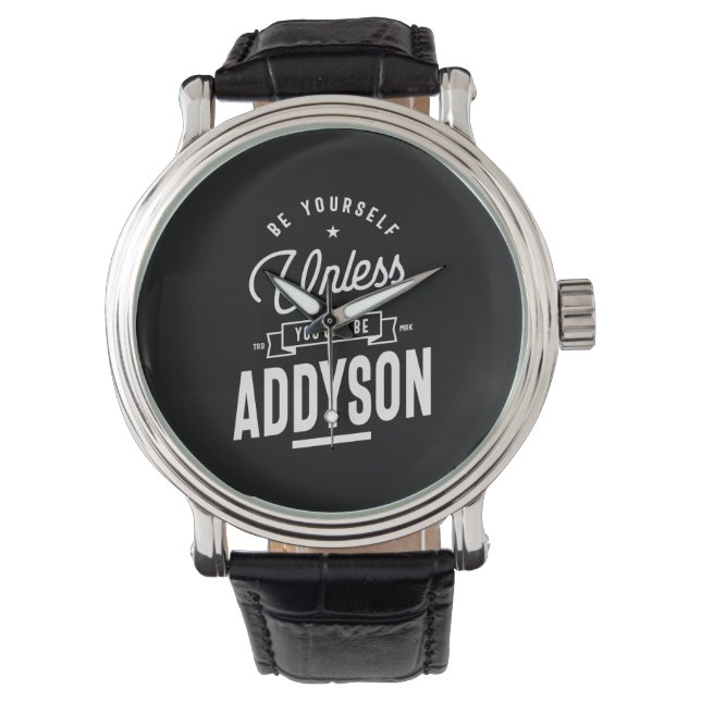 Reloj De Pulsera Addyson Nombre Personalizado Cumpleaños (Anverso)