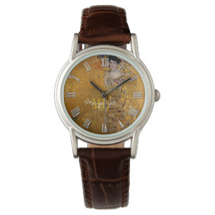 Reloj De Pulsera Adele, Lady in Gold de Gustav Klimt, Monogrammed