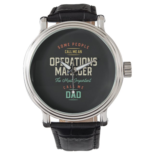 Reloj De Pulsera Administrador de operaciones y padre (Anverso)