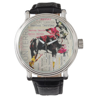 Reloj De Pulsera Adorable Boston Terrier