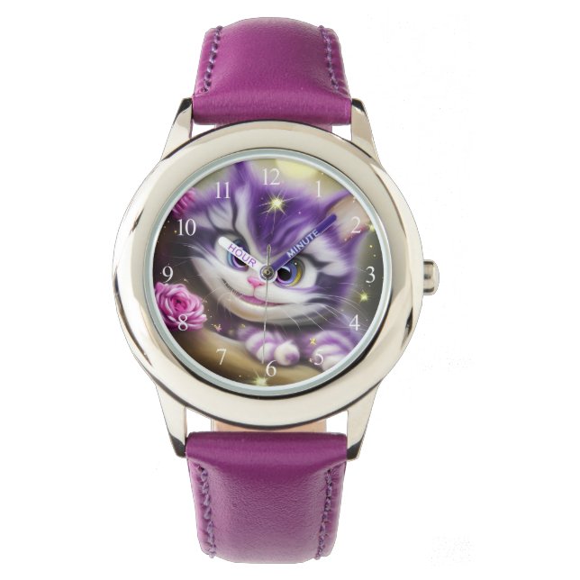 Reloj De Pulsera Adorable Cheshire Kitten (Anverso)