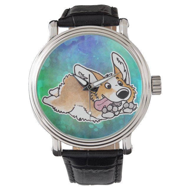 Reloj De Pulsera Adorable Flying Corgi Watch (Anverso)