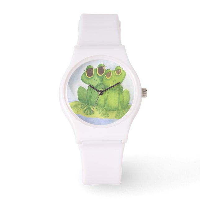 Reloj De Pulsera Adorable Frog Lovers (Anverso)