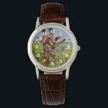 Reloj De Pulsera Adorable Giraffe Golpeando Su Cabeza Sobre Los Árb<br><div class="desc">Esta es una linda captura de fotos. ¡Esta jirafa descubierta está mirando directamente a la cámara también! Qué personaje. Una jirafa adorable y colorida, de pie, con la cabeza sonando sobre los árboles. Sus marcas son una magnífica combinación de naranja rico y color marrón. Parece que estaba jugando un juego...</div>