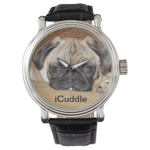 Reloj De Pulsera Adorable iCuddle Pug Puppy