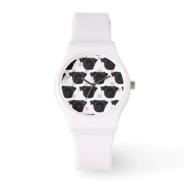 Reloj De Pulsera Adorable Pug watch (Anverso)
