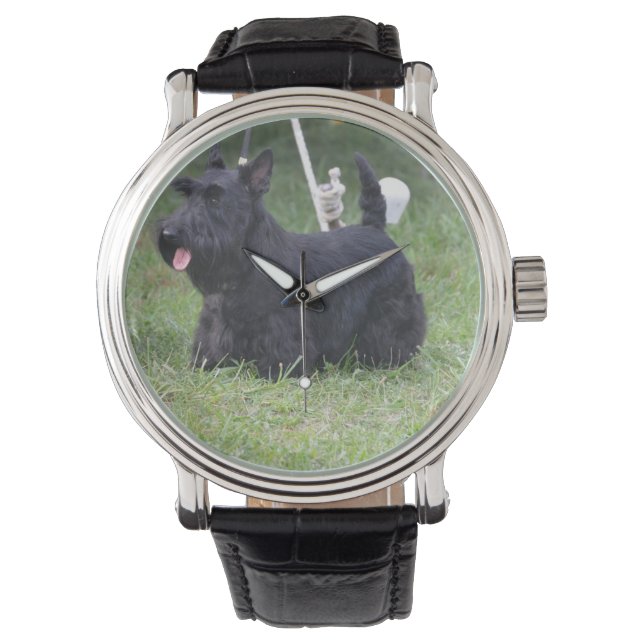 Reloj De Pulsera Adorable Scottish Terrier (Anverso)