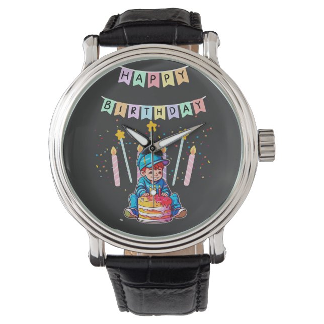 Reloj De Pulsera Adorable Toddler First Birthday Cute Boy (Anverso)