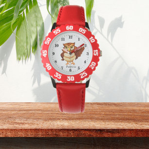 Reloj De Pulsera adorables búho añaden nombre Watch