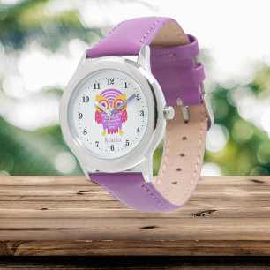 Reloj De Pulsera adorables búho añaden nombre Watch