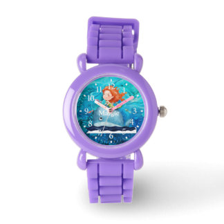 Reloj De Pulsera Adorables Criaturas Oceánicas Sirena Y Ballena