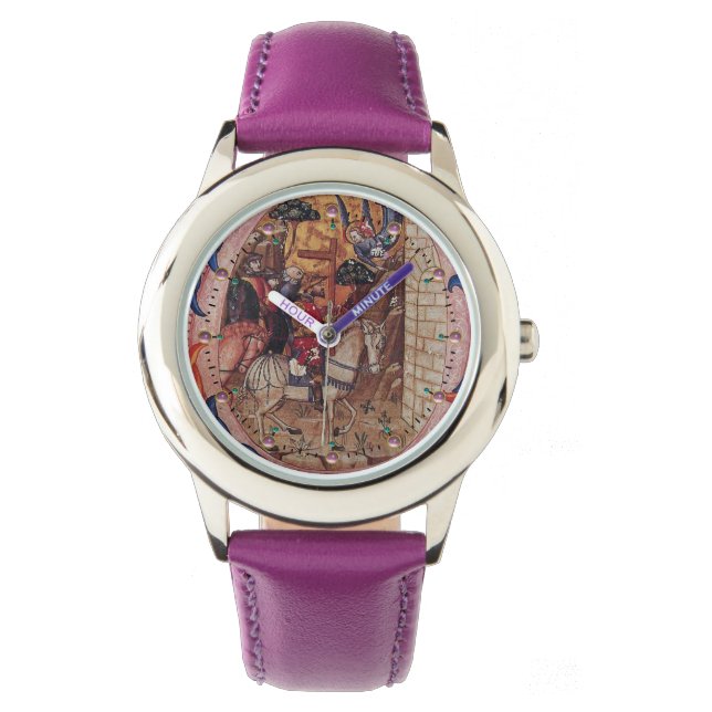 RELOJ DE PULSERA ADORACIÓN DE MAGI Y ARCHANGEL GABRIEL, MINIATURA (Anverso)