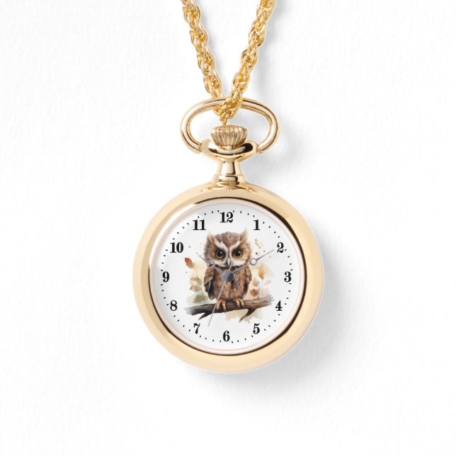 Reloj De Pulsera adoradores adorables de aves de búho añaden nombre (Anverso)