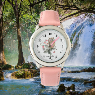 Reloj De Pulsera adoradores de búho lindos añaden nombre