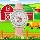 Reloj De Pulsera adoradores lindos de cerdo añaden nombre<br><div class="desc">adoradores de cerdos lindos añaden nombre Watch</div>