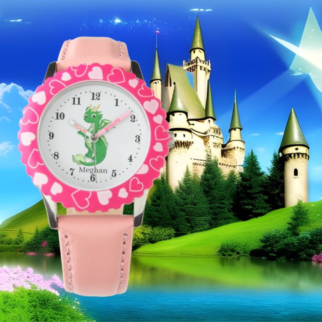 Reloj De Pulsera adoradores lindos de dragón chicas agregar nombre (Subido por el creador)